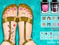 Sandalen und Maniküren