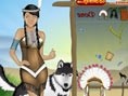 Indianerin anziehen
