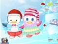 Tanzendes Pinguinpaar